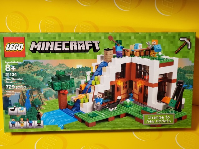 lego minecraft waterfall
