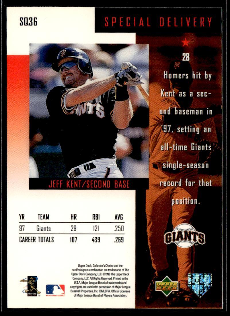 1998 Collector's Choice StarQuest #SQ36 Jeff Kent San Francisco