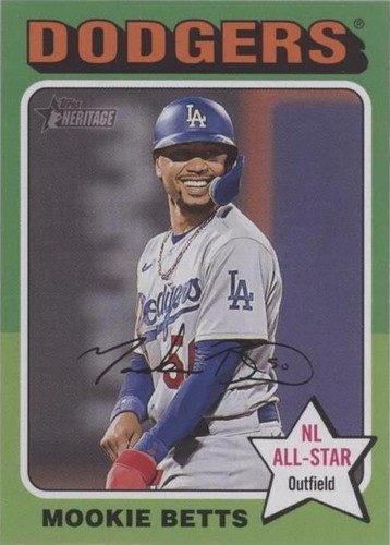 2024 Topps Heritage Blue Sparkle Refractor Mookie Betts Dodgers
