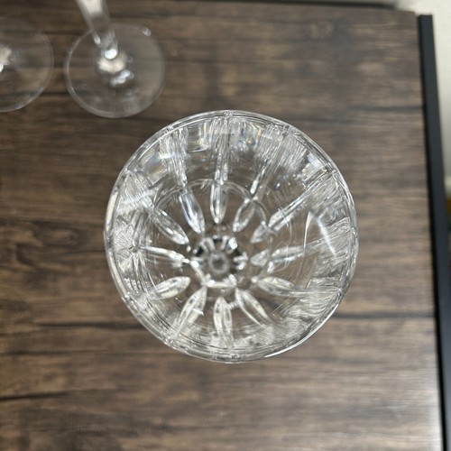 MIKASA Uptown Crystal 9" Water Goblets Vertical Swirl Cut Set of 4 3348 - Picture 4 of 11