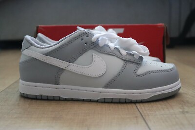 Nike Dunk Low (PS) Platinum & Wolf Grey Kids DH9756 001 UK 1,5 EU 34 US 2 Neu mit Karton  