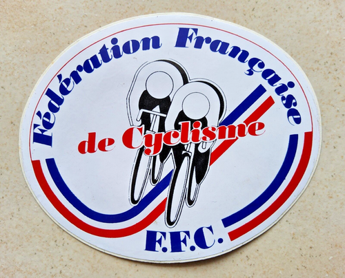 Autocollant FFC Vintage - Fédération Française De Cyclisme - Sticker Ancien Vélo