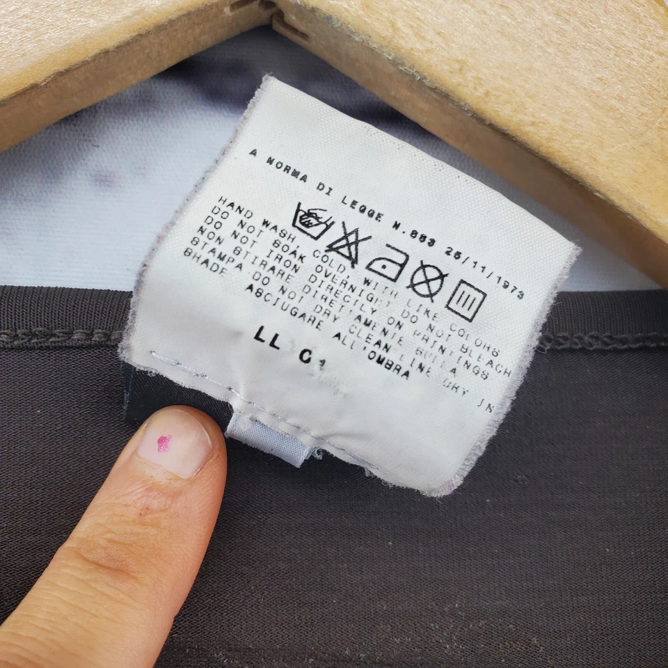 Top de mezclilla de alta costura VERSACE para mujer medio brillante Y2K vintage años 90 manga larga  Foto 3 de 4