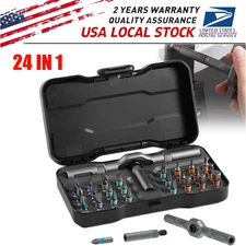 25pcs 24 in 1 Multifunction Screwdriver Head Set Household Repair Ratchet Wrench