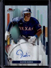 2025 Topps Finest Dustin Harris Auto RC Refractor Rookie #FA-DH Rangers