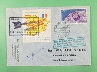 DR WHO 1962 ANDORRA SPACE ROCKET MAIL ZUCKER SIGNED ZR122 EZ #1C1 R45829