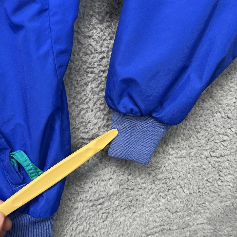 VTG Columbia Jacket Mens M Blue Fleece Lined Falmouth Bomber Windbreaker 90s - Image 2 of 4