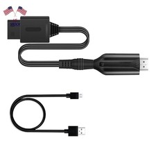 NEW Black USB Cable For HDTV Monitor Display Wii To HDMI Adapter HD 720P/1080P