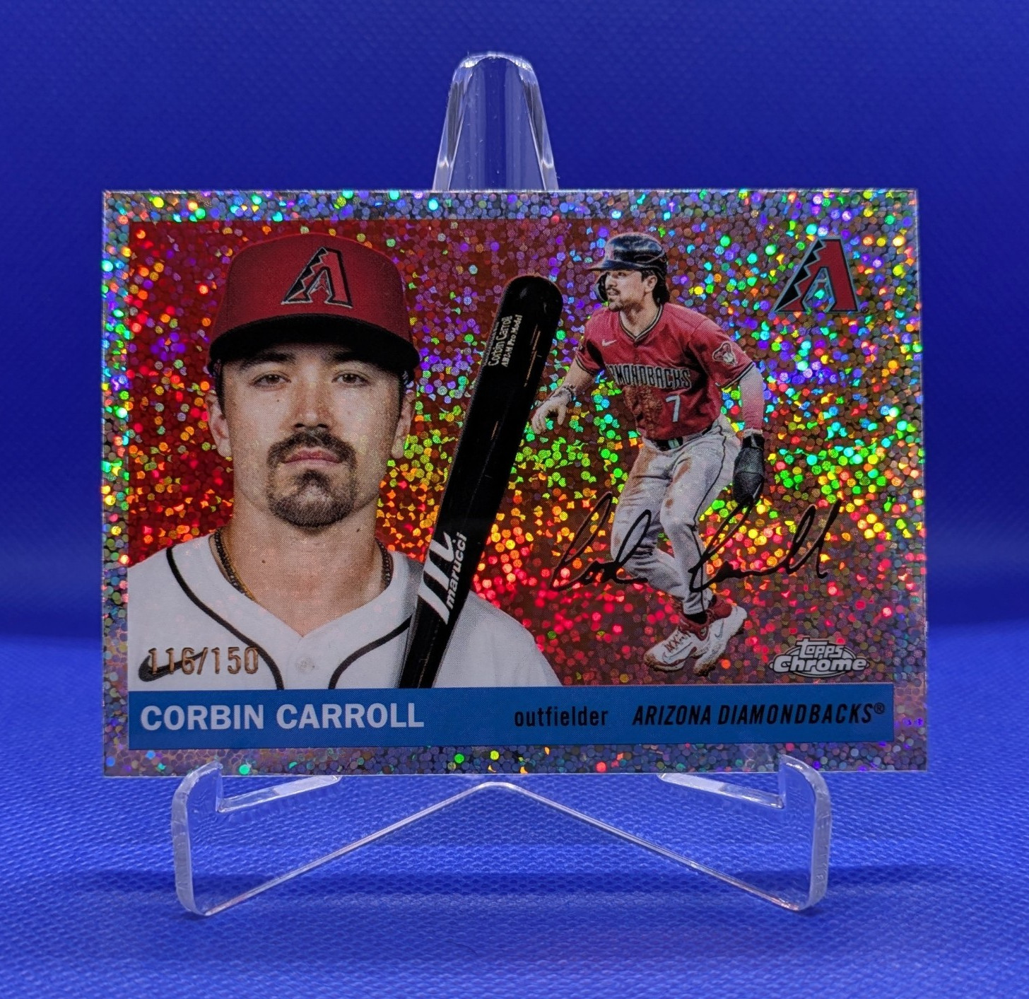 2025 Topps Chrome Platinum Corbin Carroll Speckle Refractor #70  /150