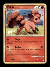Vulpix 87/123 Common HeartGold & SoulSilver Pokemon LP