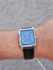 Casio MTP-B190L-2BVDF Blue Roman Dial Classic Dress Watch Leather Strap WR50M
