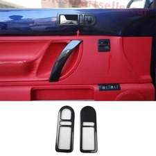 For VW Beetle 2003-2010 Carbon Fiber Inner Door Handle Lock Frame Cover Trim 1PC