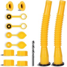 2Kits Gas Can Spout Replacement Flexible Pour Nozzle for 1 2 5 10 Gallon Oil Can