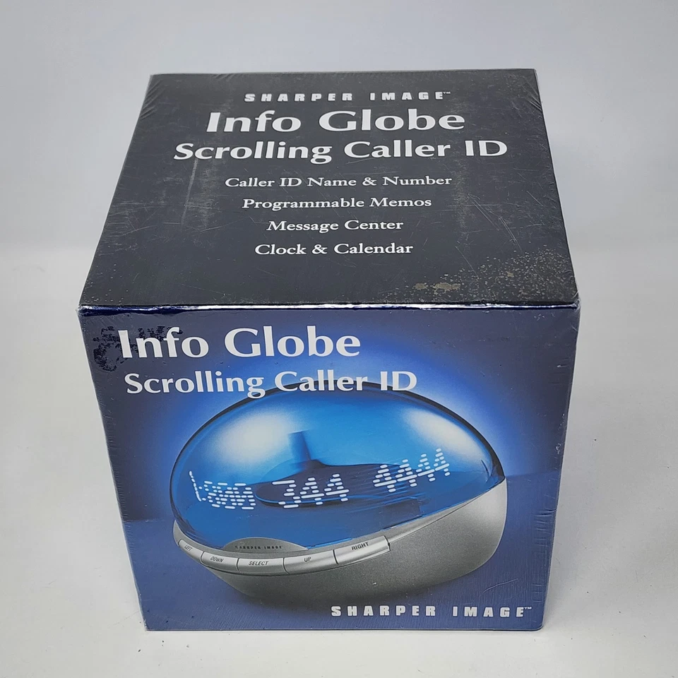 Sharper Image INFO GLOBE Scrolling Caller ID 2004 W1701 Factory Sealed NEW  - Image 4 of 4