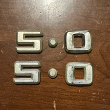 Ford F-150 1980-86 5.0 Emblem Badge Fender Set OEM Chrome 