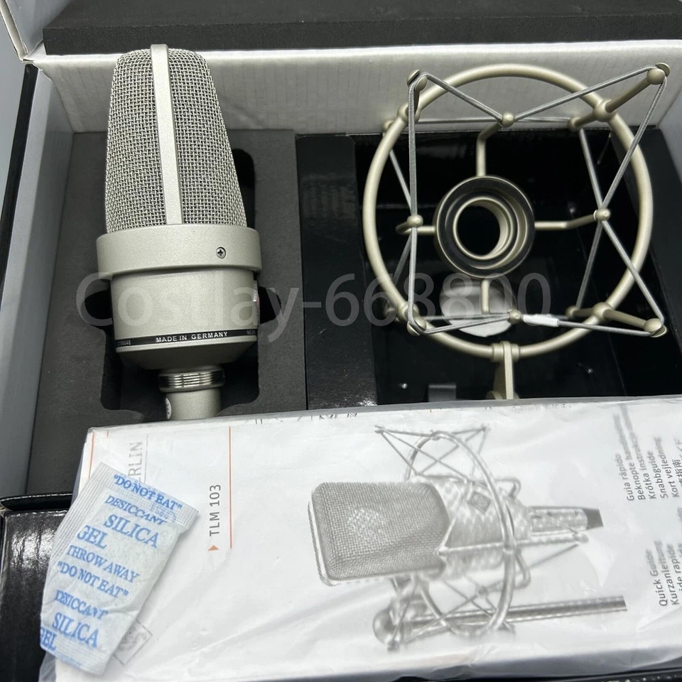 Neumann TLM 103 micrófono condensador de níquel de diafragma grande con montaje amortiguador EE. UU. Foto 2 de 4