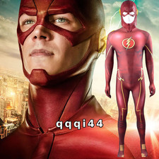 The Flash Season 1 Barry Allen Cosplay Suit Jumpsuit Superhero Costume Halloween