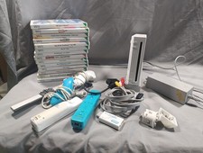 Nintendo Wii Console with Accessories and 14 Games Untested Possibly Faulty