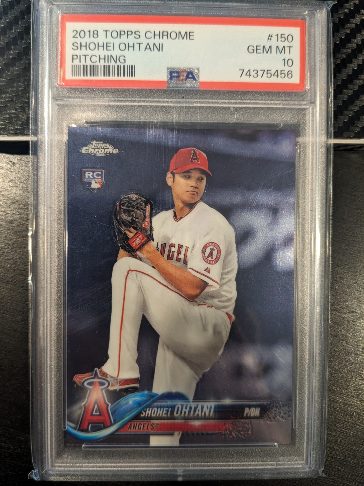 2018 TOPPS CHROME #150 SHOHEI OHTANI PITCHING ROOKIE RC PSA 10 Angels Dodgers