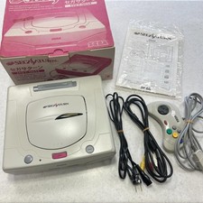 SEGA Saturn HST-0014 White Console System Controller Box Cables Manual Tested