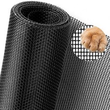 Pet Proof Window Screen Replacement 48"x100" Adjustable Thicken Charcoal Fibe...