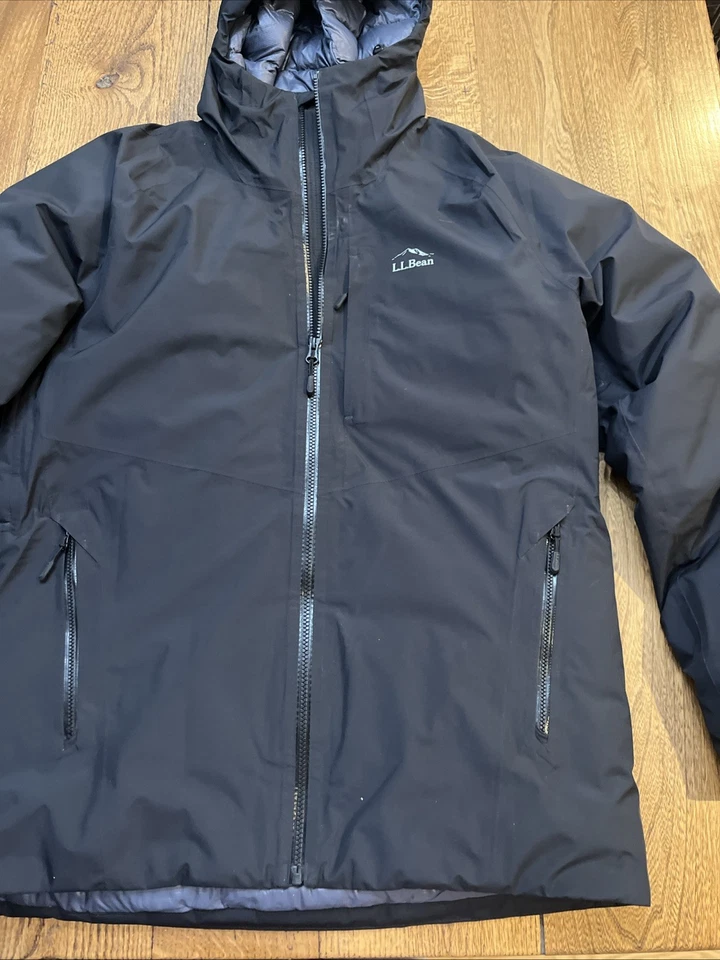 Chaqueta de plumón ultraligera impermeable TEK para hombre LL BEAN 511468 negra, talla M Foto 3 de 4