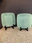 2/ Vintage 1950s Fire King Jadeite Charm Square Plates