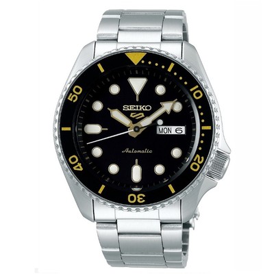 Seiko 5 Sports SRPD57K1 Herrenuhr Automatik 100m Stahl Black Bezel