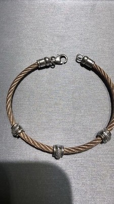 925 Silber rosegoldfarben Edelstahl echte Diamanten Twist Perlen Armband 6