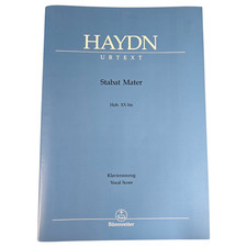 Haydn Stabat Mater Score Urtext Bärenreiter BA 4642-90 libro di musica corale vintage