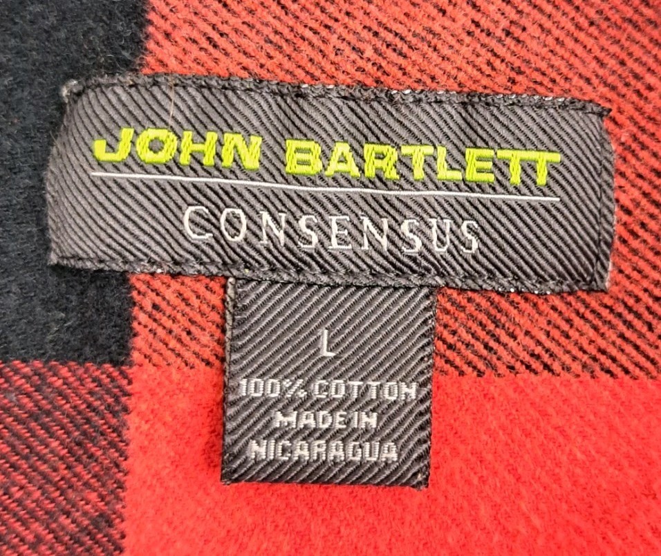 John Bartlett Consensus Buffalo Plaid Flannel Shi… - image 3
