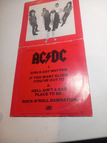 AC/DC Girls Got Rhythm UK 4 track 7 Inch Fold Out Sleeve Atlantic ...