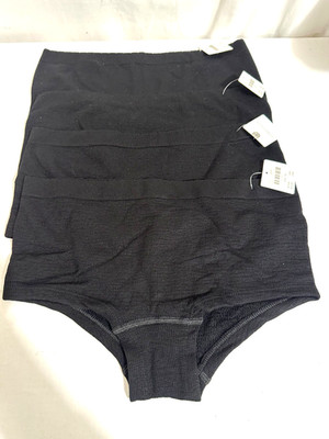 Anthropologie Women's Size XXS/XS Addi Black Seamless Hipster Briefs 4 Pairs