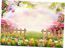 Easter Backdrop Happy Easter Photography Backdrops Green Grass Photo 7x5ft
