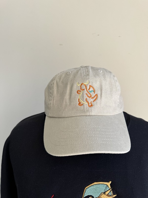 Tan Dragonite Pokemon strap back dad hat