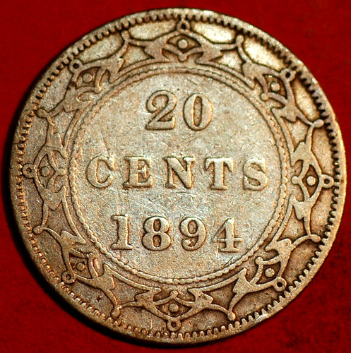 1894 Canada NEWFOUNDLAND 20 Cents KM# 4