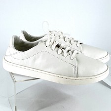 OluKai Size 7 Pehuea Li Leather Sneakers Bright White Womens Low NEW Shoes 120