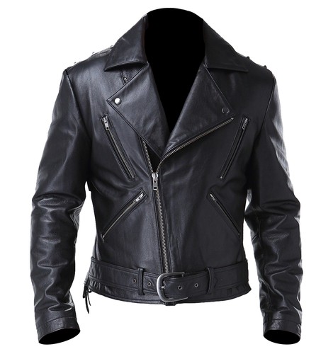Ghost Rider Nicolas Cage Costume Ghost Biker Style Men's Real Leather Jacket