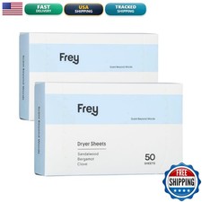 FREY Naturally Scented Dryer Sheets, 2-Pack, Bergamot Beach DSSBC2