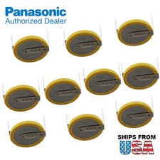 10x CR-2032/HMN 3V Lithium Coin Battery Horz 2 Pins for C-MOS RTC PC