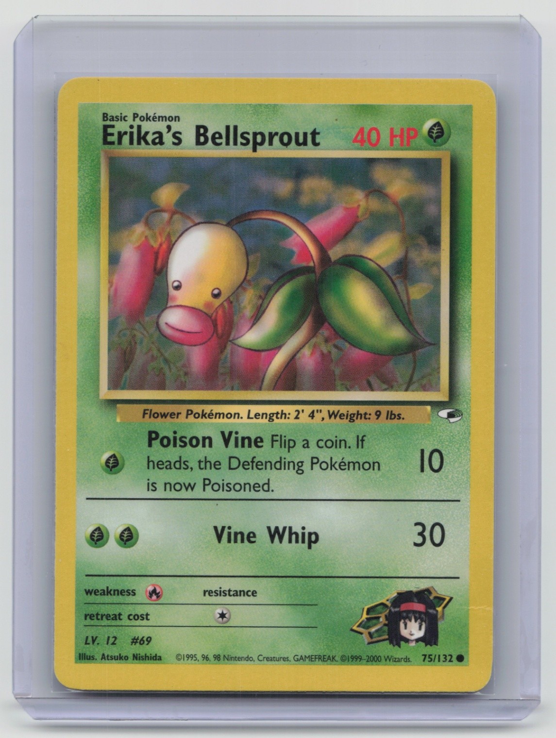 Erika's Bellsprout (75) Common Gym Heroes 075/132 NM