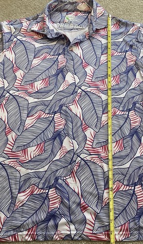 Camisa polo de golf TailerByrd para hombre extra grande XL estampado floral FPS30 - Imagen 6 de 7