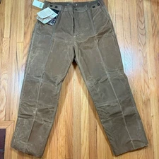 NWT Filson Oil Finish Double Tin Pants Tan Men’s Size US 44 Regular Unhemmed