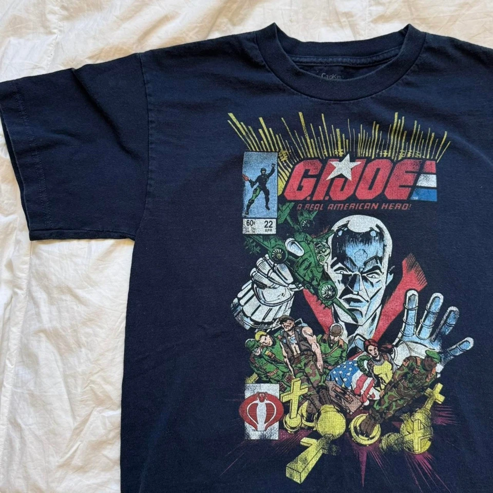 gap Gi joe comic book graphic tee boys large navy blue short sleeve casual - Image 4 of 4