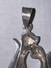 Vintage Sterling Silver Modernist Pair Of Asian Siamese Cats Pendant — photo 3