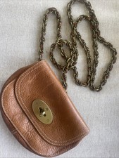 vintage Mulberry Bayswater Postman's Lock mini flap belt bag in oak leather
