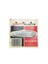 Vintage Zippo 12 Flints for Lighter w/ Rolling Dispenser NEW NIP Sealed