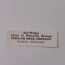 Sterling Drug Company Chas H. Phillips Gulfport MS 1953 Gulfport MS Ad SAG8-S18