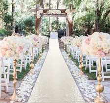 DUOBAO Aisle Runner for Wedding 15FTx2FT Sequins Indoor Outdoor Ceremonies De...