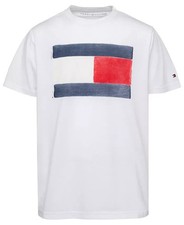 Tommy Hilfiger Big Boys Tommy Flag Graphic-Print T-Shirt in White Sz Medium